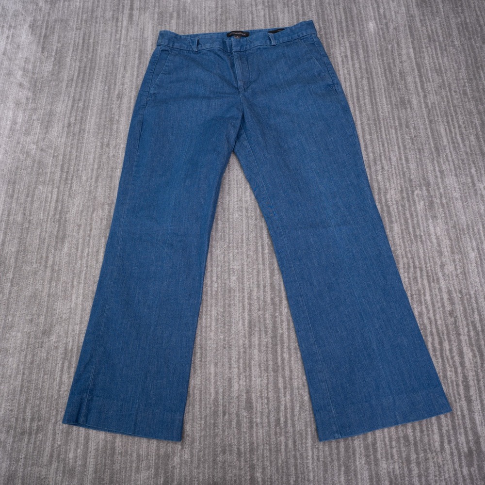Banana Republic Logan Pants Womens 8 Blue Excellent Stretch Trouser Denim Blend